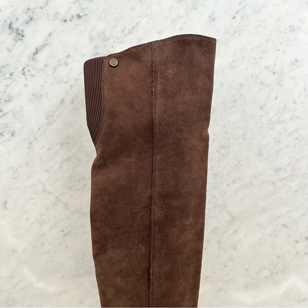 NEW Frye Women's June Over the Knee Brown Suede Boots 7 Boho Festival Chunky